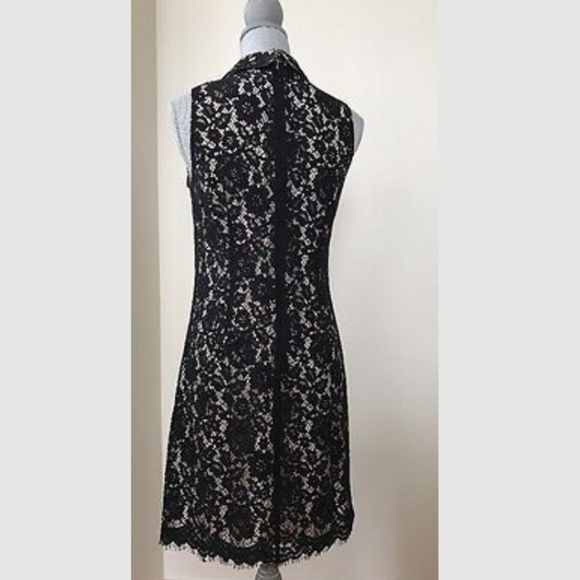 NWT J.crew Black Lace Peter Pan Collar Cargo Pocketed Cocktail Dress | tall sz 4 - Picture 4 of 16